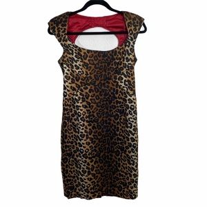 Jessica Simpson Leopard Print Dress - Brown and Black